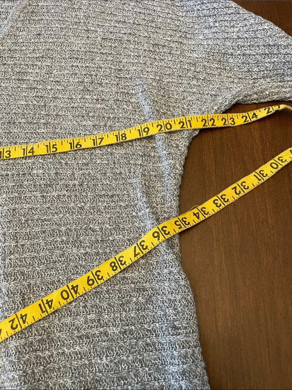 New York & Company gray Openwork Knit Pullover